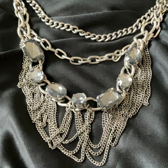 2 Silvertone Necklaces, One is Definitely Gothic looking🔥❤️💙💕💚♥️🔥🔥🔥🧡 - Picture 5 of 9